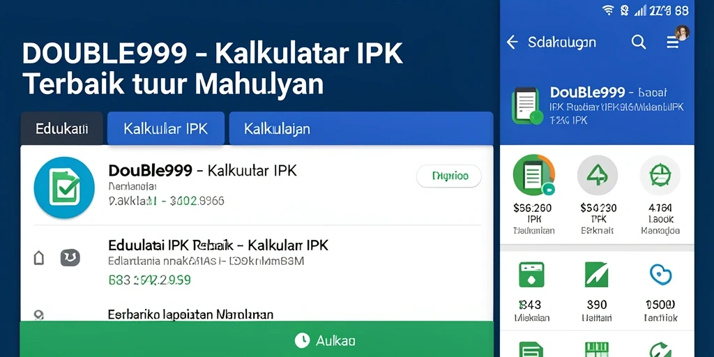 Tampilan antarmuka sederhana dan menarik dari DOUBLE999.