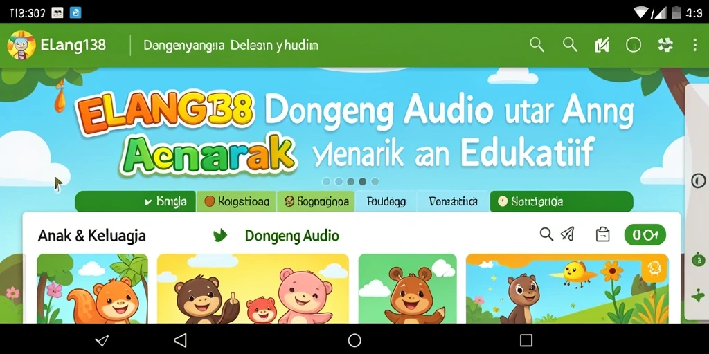 Antarmuka ELANG138 yang ramah pengguna untuk menikmati Dongeng Audio.