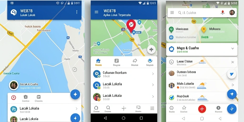 Tampilan utama WE878 dengan fitur pelacakan lokasi yang efisien.
