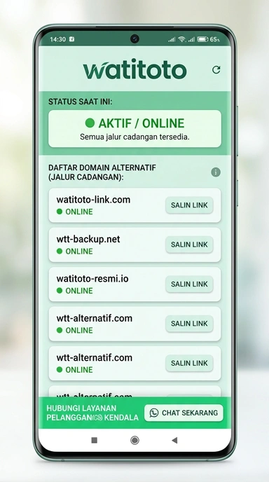Tampilan link alternatif watitoto