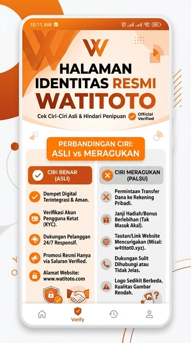 Tampilan kanal resmi watitoto
